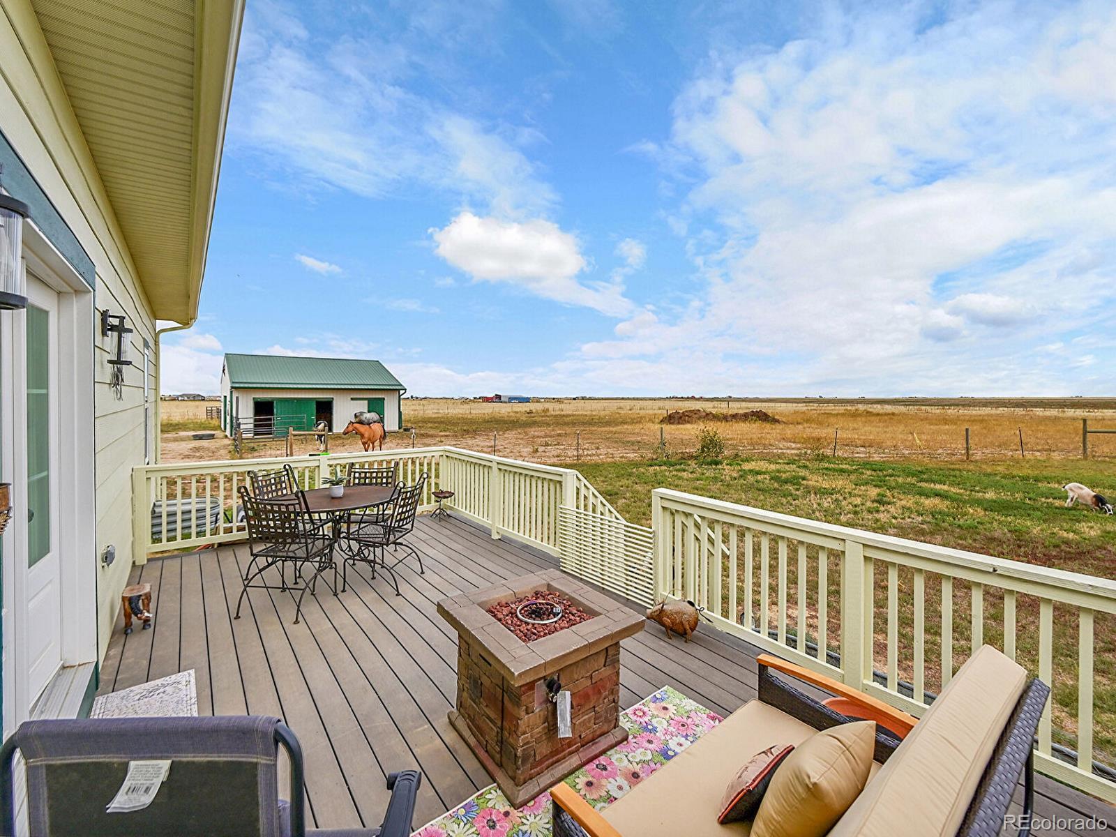 10660 Schumaker Road Bennett, CO 80102 - Photo 23 of 50 a view of a balcony with lake view and a couches