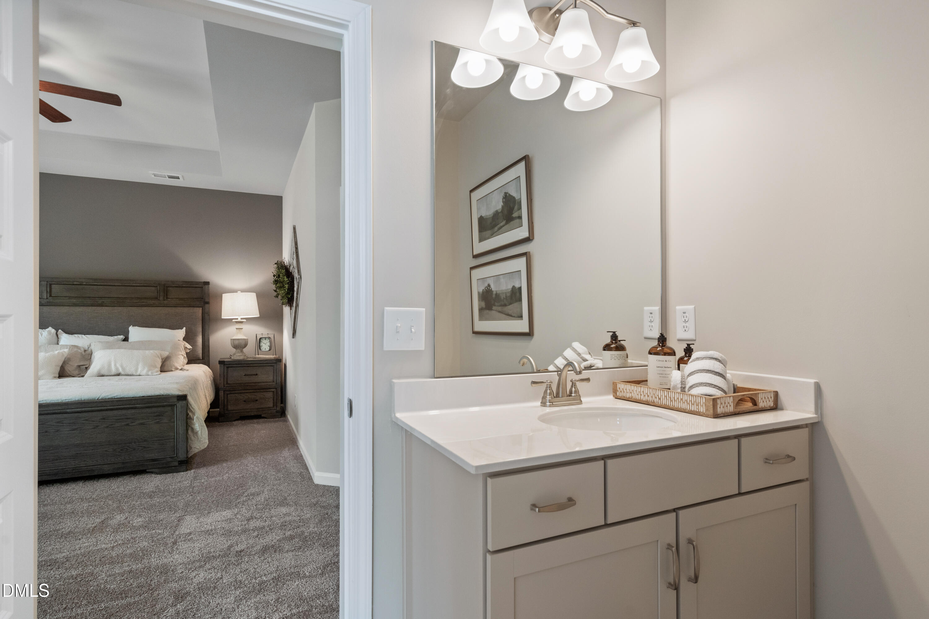 203 Courtside Drive Dunn, NC 28334 - Photo 29 of 38 a bathroom with a sink double vanity and a mirror