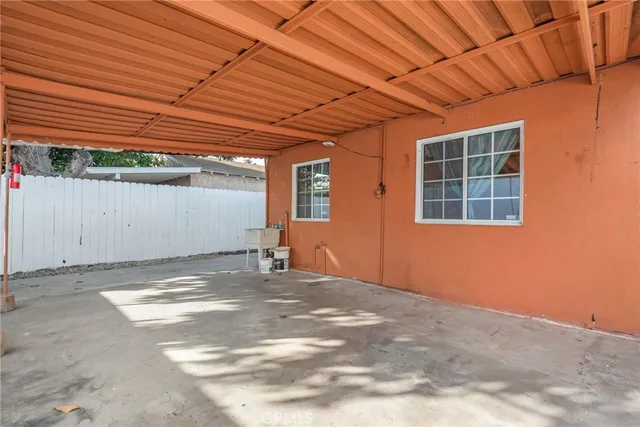 a backyard of a house