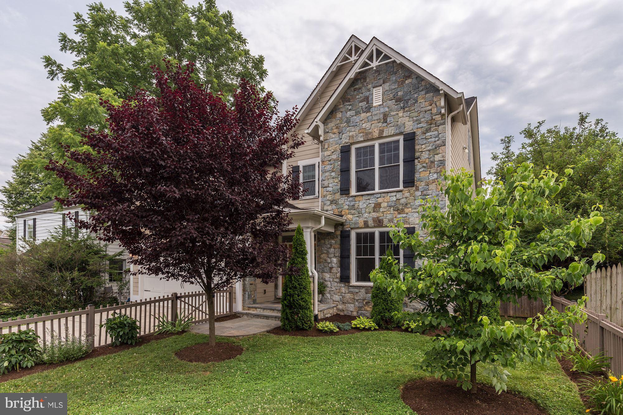 4616 Maple Avenue Bethesda, MD 20814 - Photo 27 of 30 Stone facade detailing and fully fenced in yard