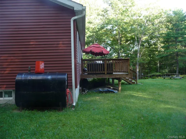a view of a backyard with a garden