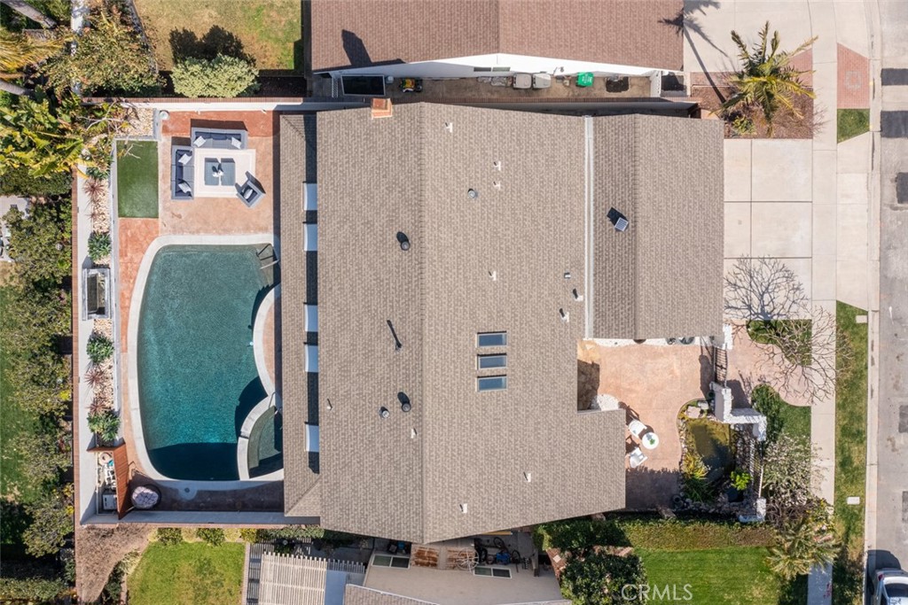 2789 Waxwing Circle Costa Mesa, CA 92626 - Photo 36 of 47 an aerial view of a house with swimming pool and outdoor seating