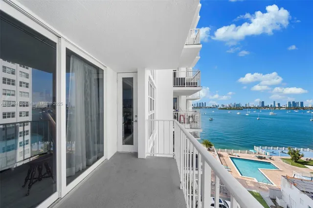 a balcony with an outdoor space