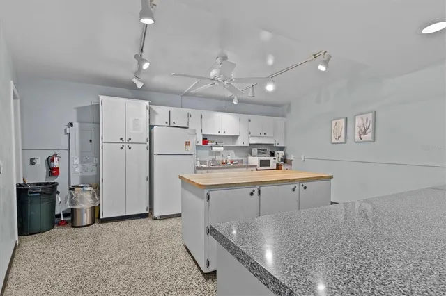 a view of kitchen and center island