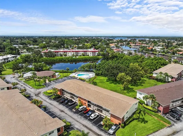 an aerial view of a city