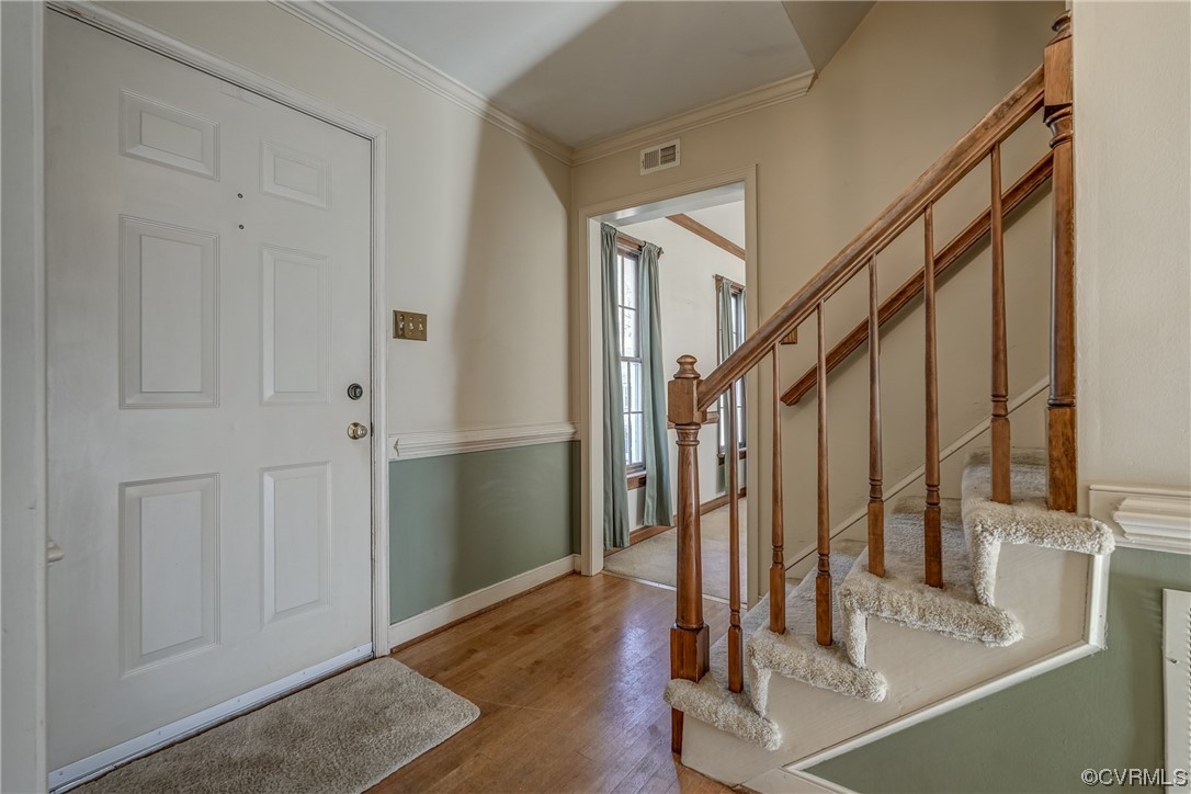 14703 Acorn Ridge Place Midlothian, VA 23112 - Photo 3 of 24 a view of entryway and hall with wooden floor