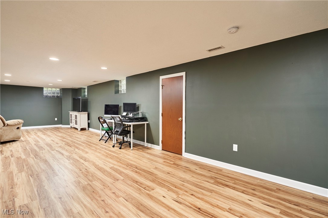 2530 Holgate Road Akron, OH 44313 - Photo 21 of 31 Office space featuring light wood finished floors, recessed lighting, and baseboards