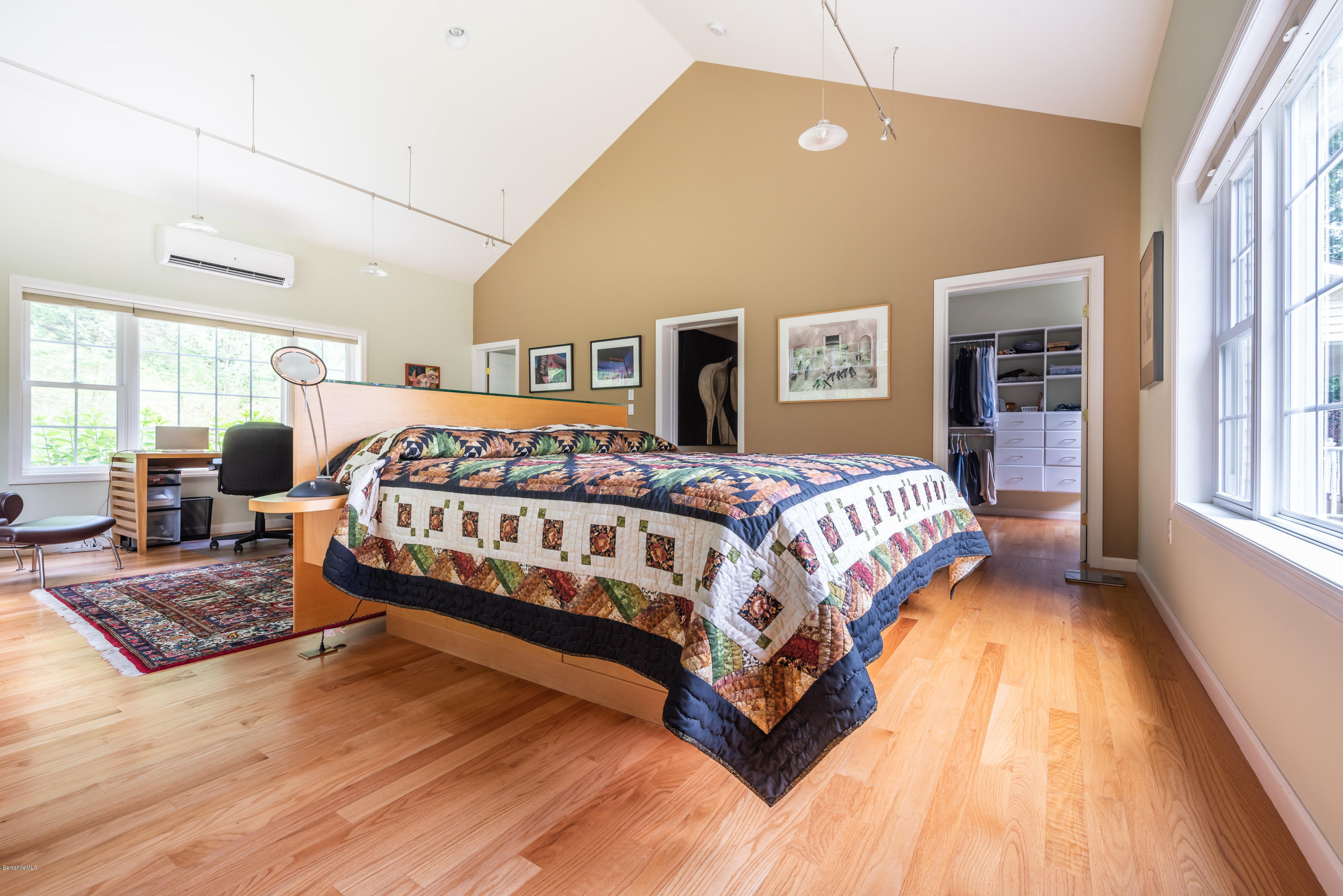 293 Monument Valley Road Great Barrington, MA 01230 - Photo 15 of 37 Master Bedroom with Vaulted Ceiling