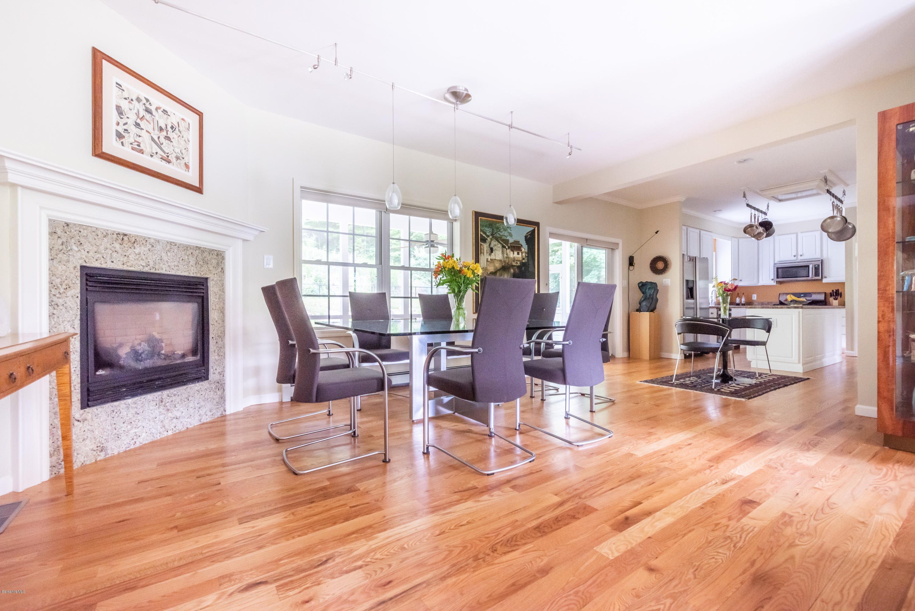 293 Monument Valley Road Great Barrington, MA 01230 - Photo 9 of 37 Dining Room with Fireplace