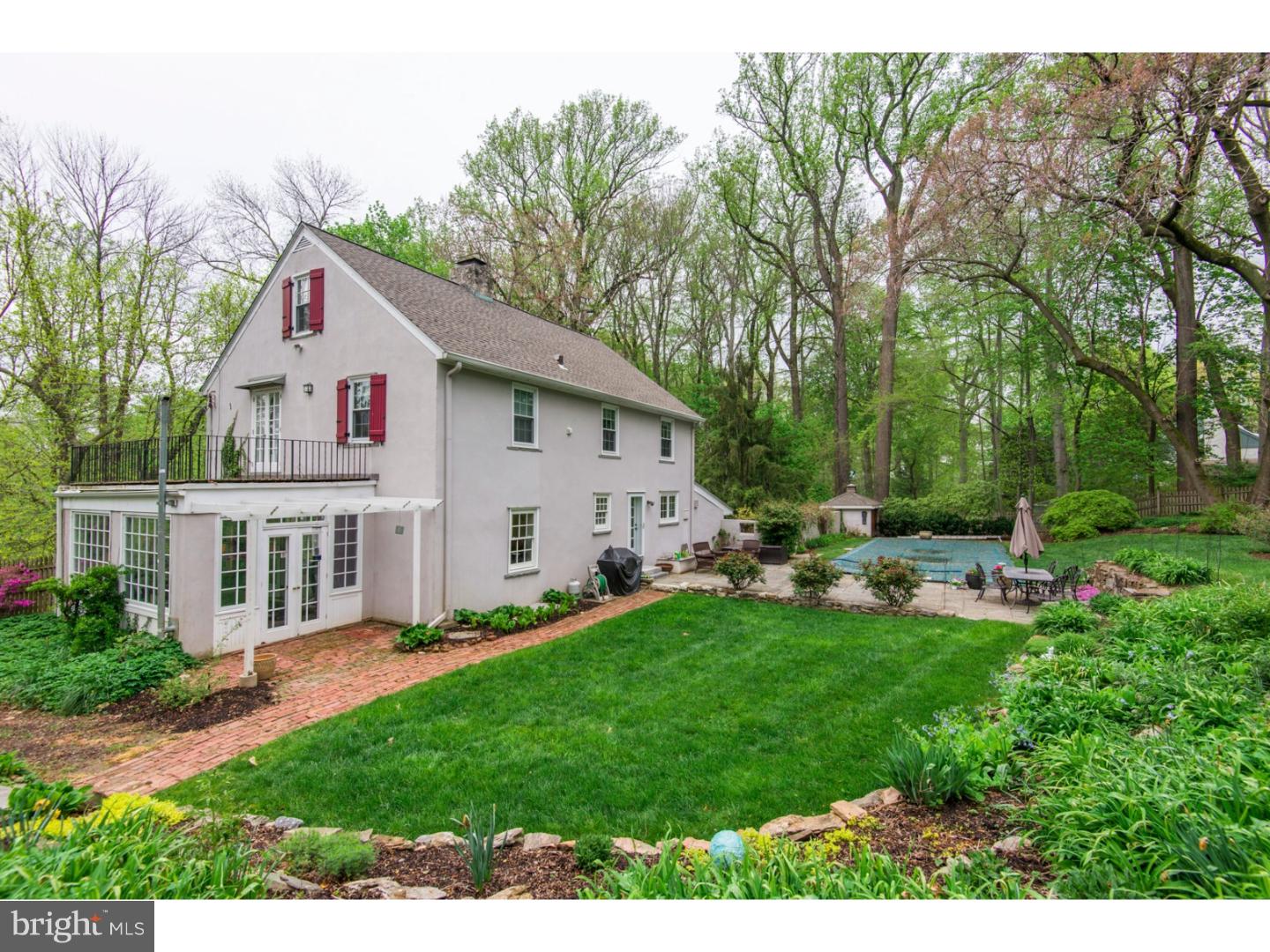 16 Wistar Road Villanova, PA 19085 - Photo 25 of 25 a aerial view of a house with backyard and sitting area