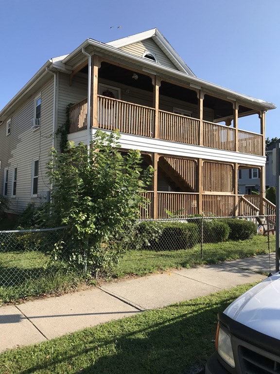 a house view with a garden space