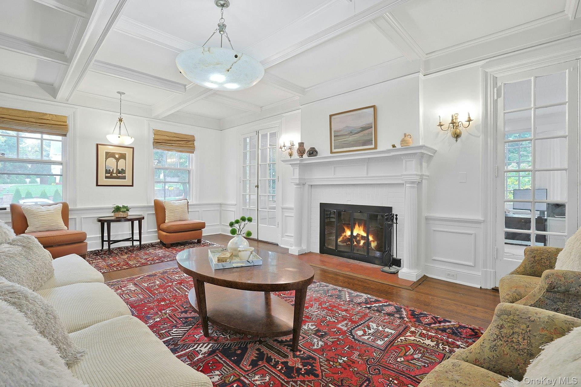 49 Overlook Circle New Rochelle, NY 10804 - Photo 8 of 47 a living room with furniture and a fireplace
