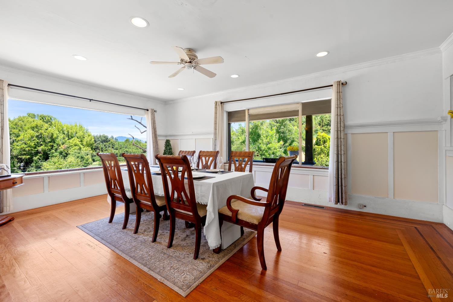 1194 Felta Road Healdsburg, CA 95448 - Photo 18 of 52 a dining room with furniture window and wooden floor