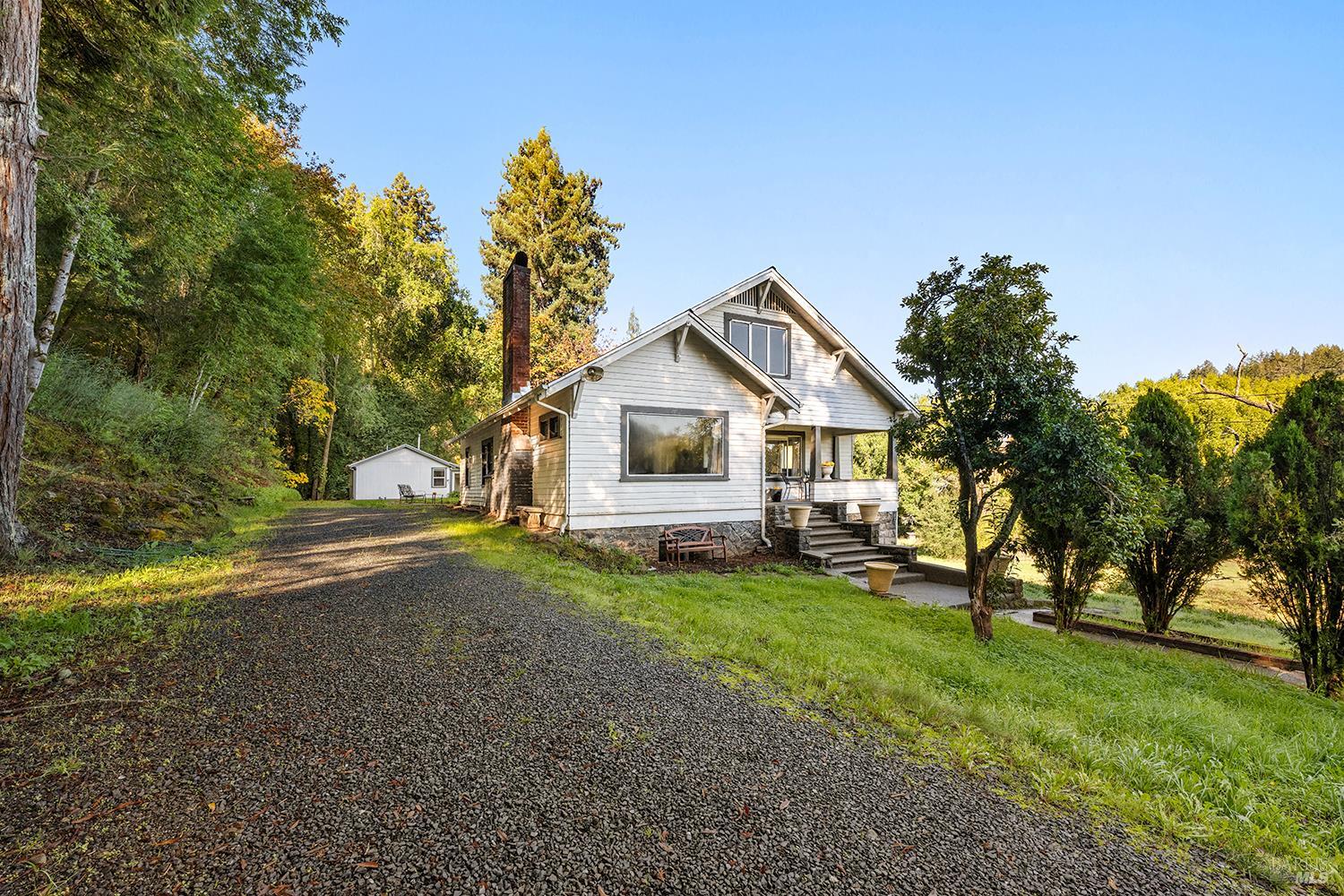 1194 Felta Road Healdsburg, CA 95448 - Photo 7 of 52 a view of a house with a yard