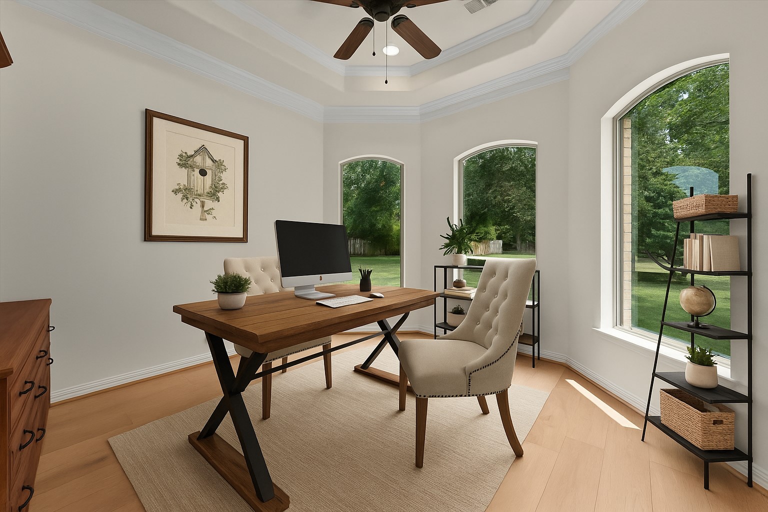 4102 Worthing Drive Fulshear, TX 77441 - Photo 14 of 30 a view of a workspace with furniture window and outside view