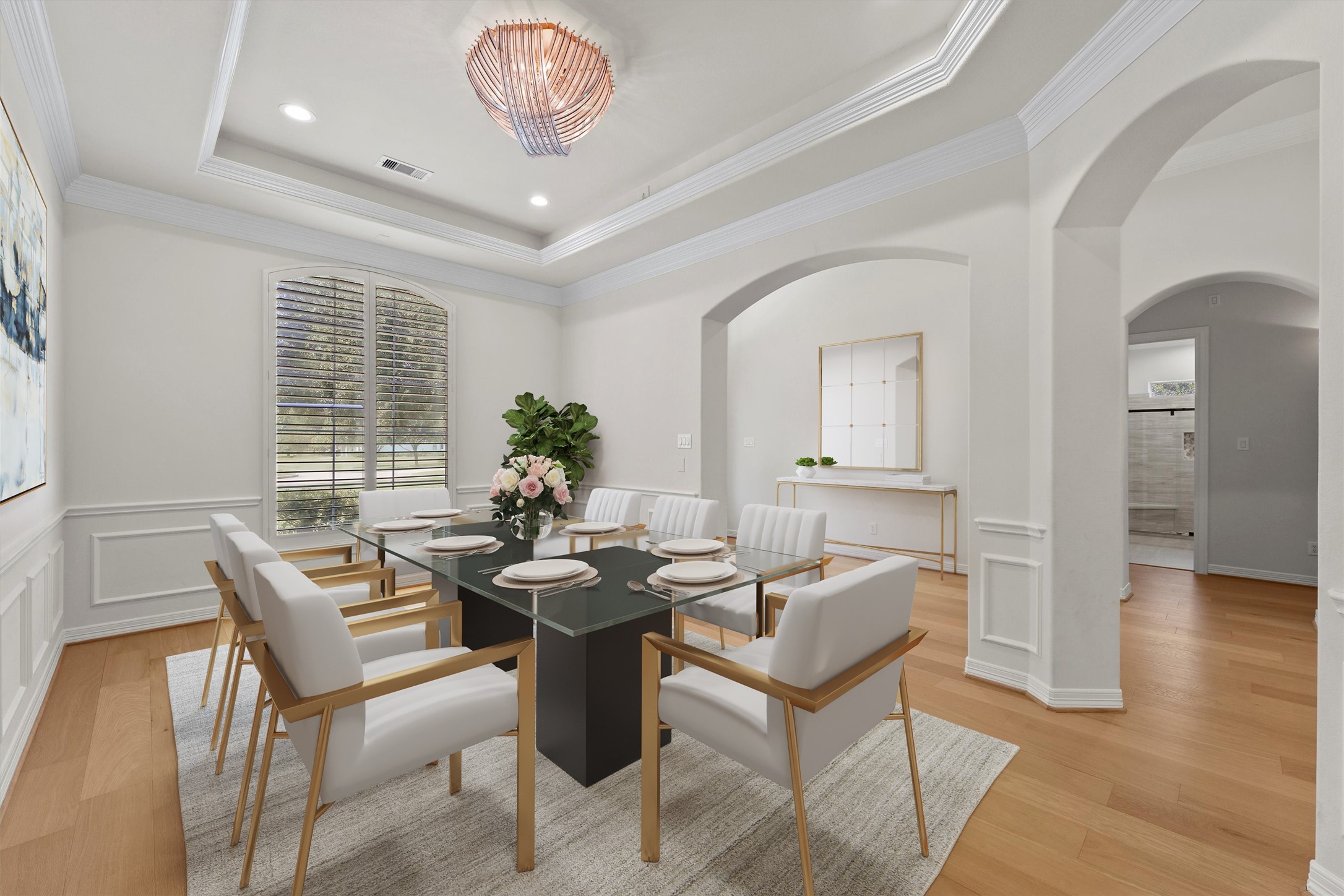 4102 Worthing Drive Fulshear, TX 77441 - Photo 4 of 30 a view of a dining room with furniture window and wooden floor