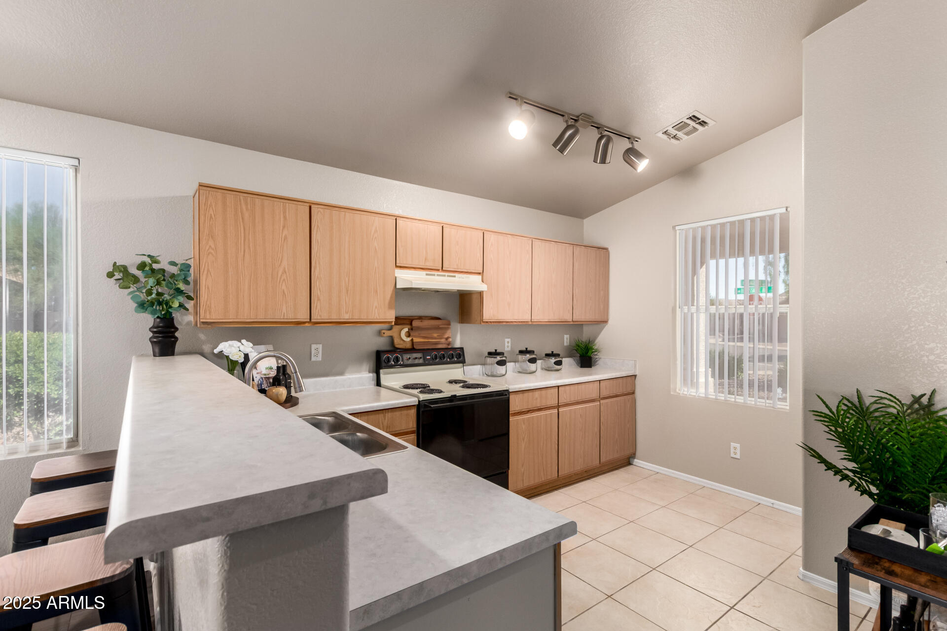 1752 West Renaissance Avenue Apache Junction, AZ 85120 - Photo 11 of 29 a kitchen with a stove a sink dishwasher and a refrigerator