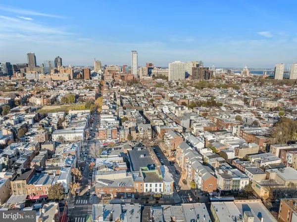 a view of a city with tall buildings