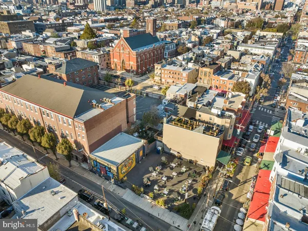 an aerial view of a city