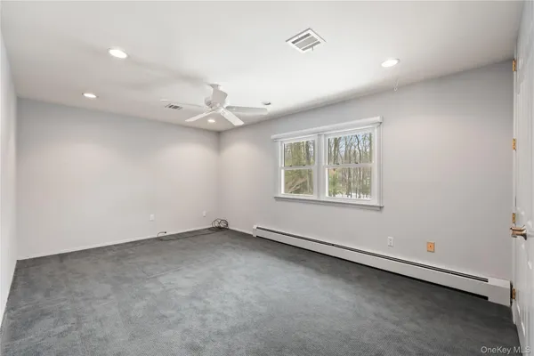 an empty room with a window