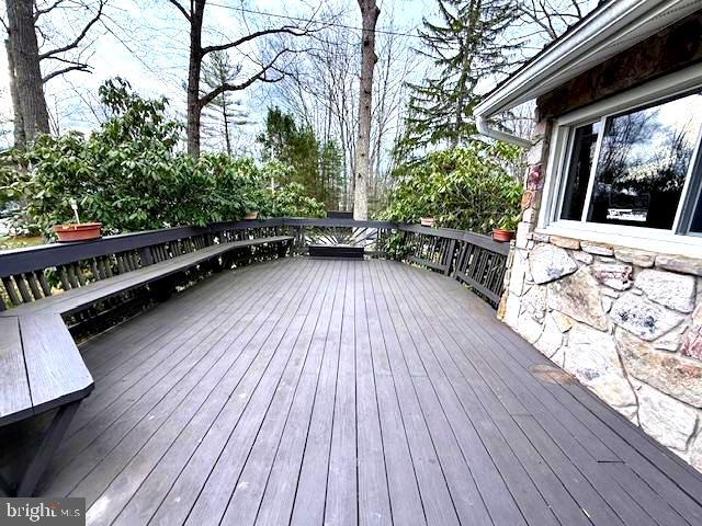 222 Skippers Point Road Oakland, MD 21550 - Photo 36 of 66 Large front deck with wrap around bench