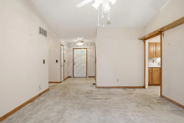 a view of an empty room