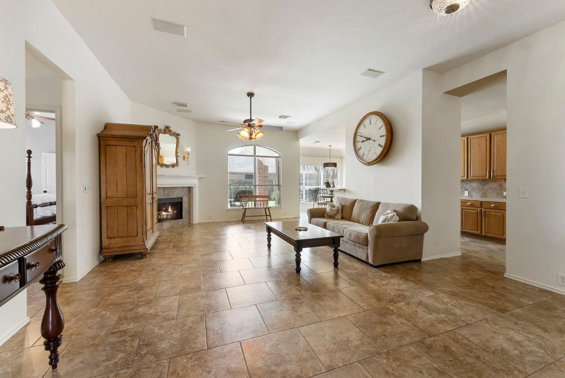 2015 Louetta Brook Court Spring, TX 77388 - Photo 3 of 28 a living room with fireplace furniture and a large window