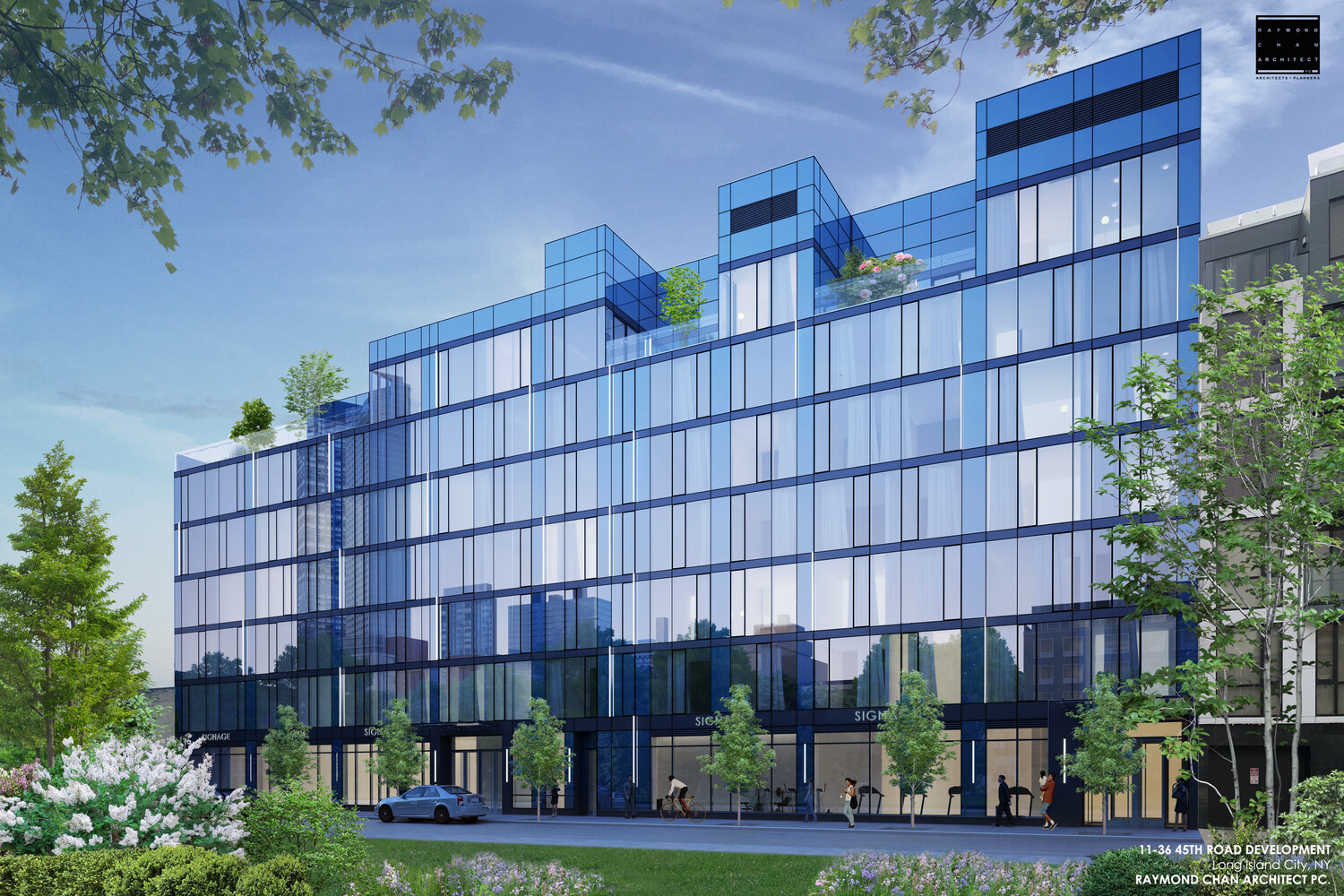 11-36 45th Road, Unit 206A Queens, NY 11101 - Photo 1 of 12 a view of a building with a garden