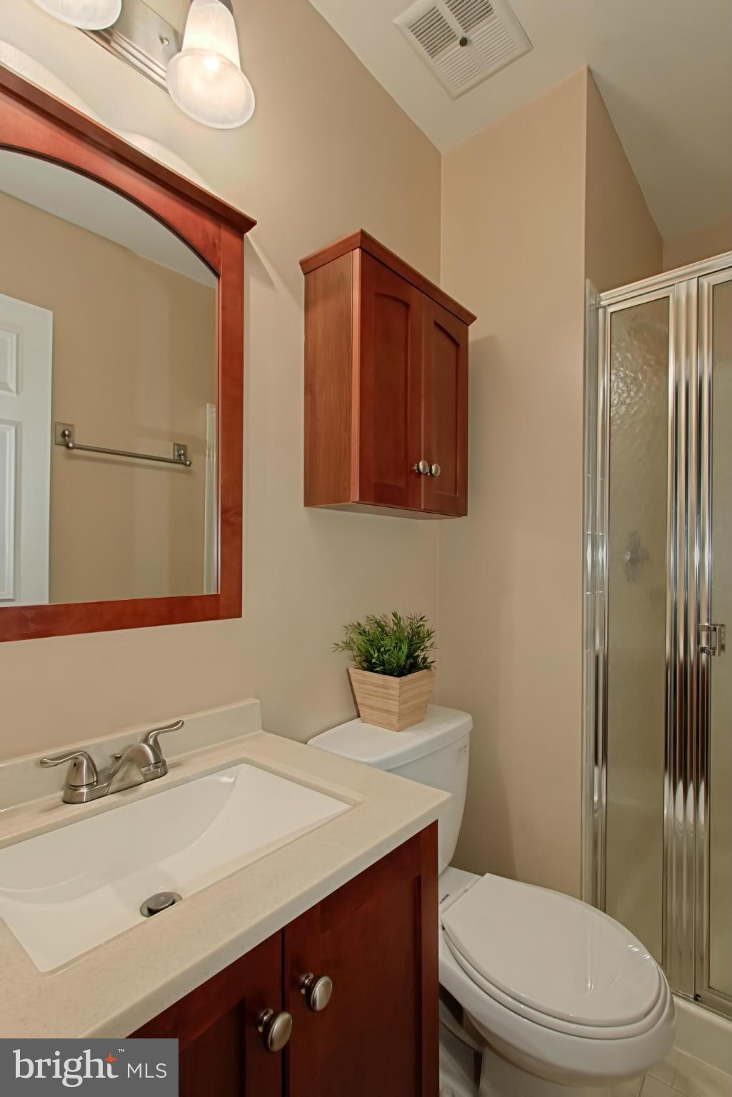 6271 Rathlin Drive Springfield, VA 22152 - Photo 18 of 29 a bathroom with a sink a toilet and shower