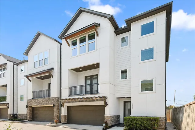 a front view of a building with a street