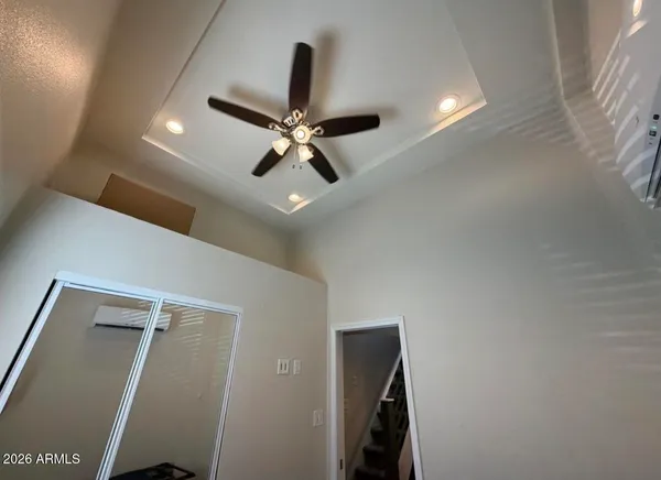 a view of a livingroom with a flat screen tv