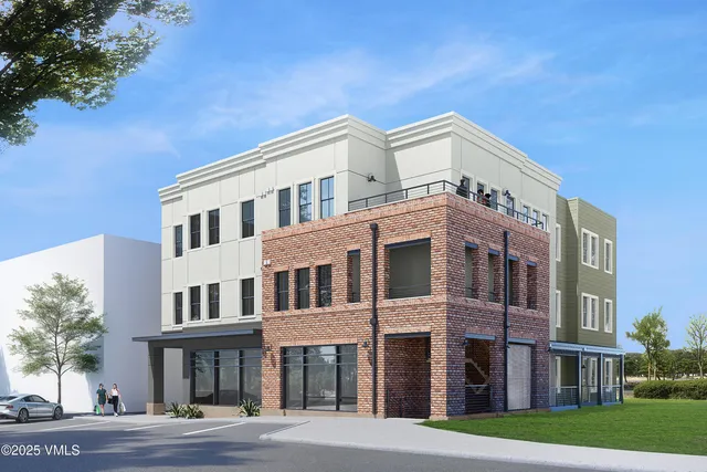 a front view of a building