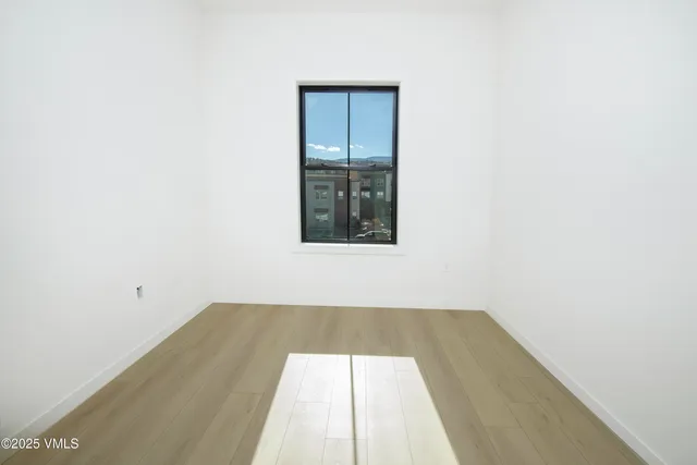 an empty room with a window