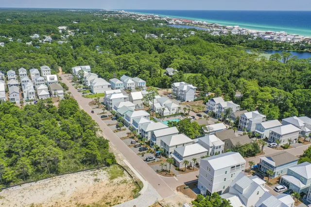 a view of a city with lots of residential buildings in the background