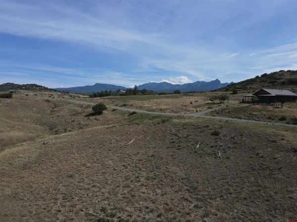 a view of an outdoor space and mountain view