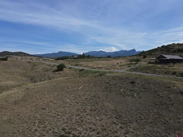 a view of an outdoor space and mountain view
