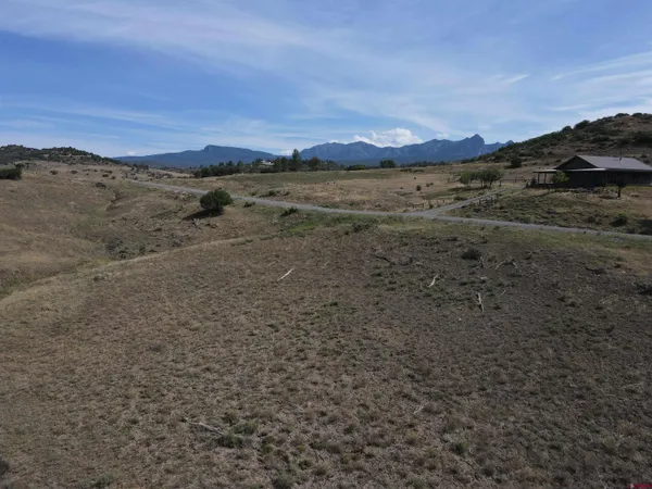 a view of an outdoor space and mountain view