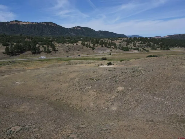 a view of an outdoor space and mountain view
