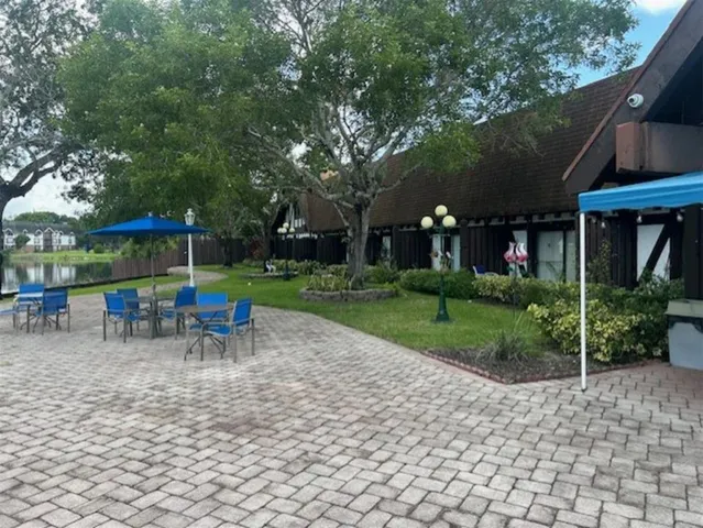 front view of a building with a entrance