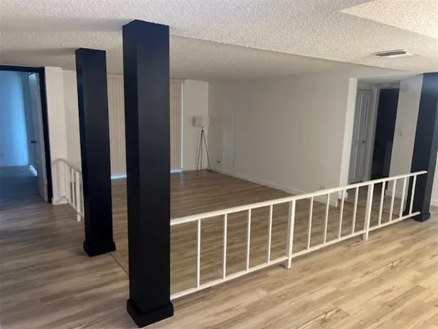 a view of a wooden door