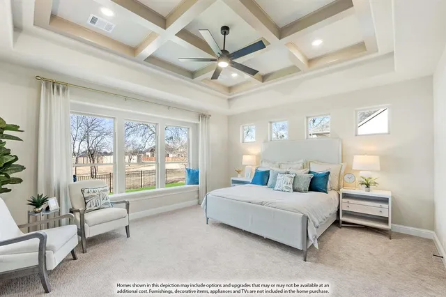 a room with a bed a lamp and a window