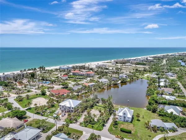 an aerial view of multiple house