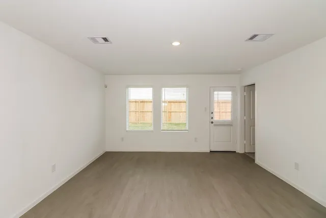 an empty room with a window