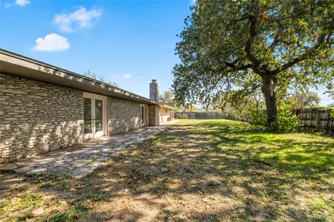 a backyard of a house