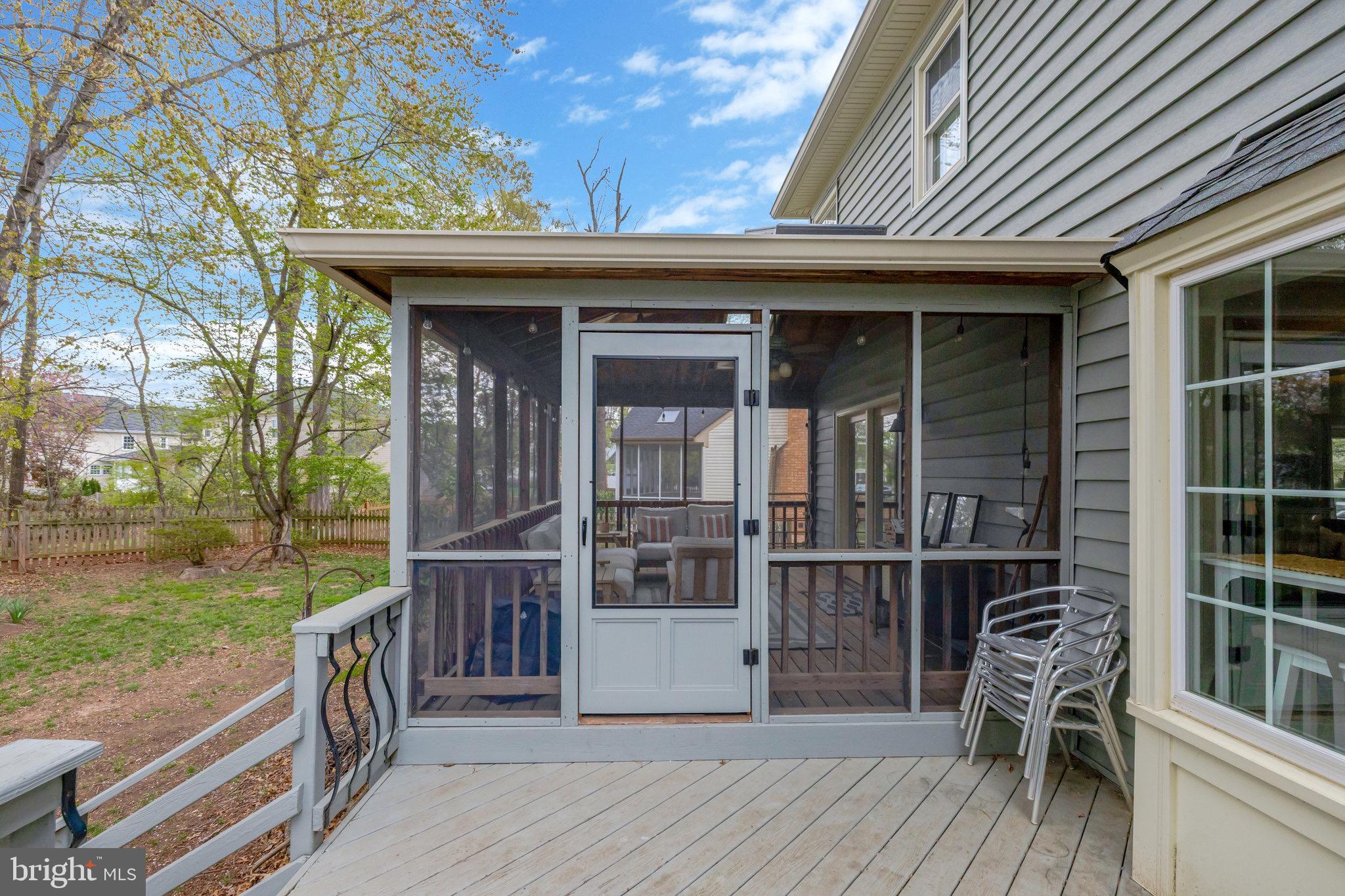 44116 Bristow Circle Ashburn, VA 20147 - Photo 69 of 79 a view of a deck with wooden floor and fence