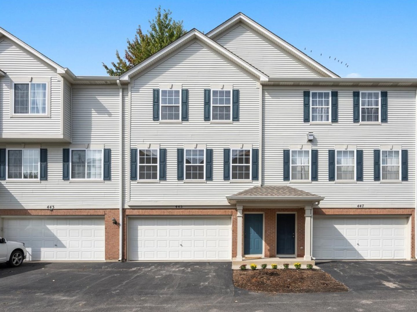 a front view of a house