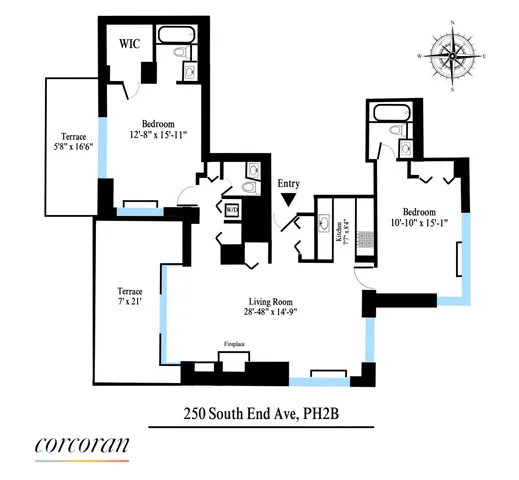 $2,300,000 | 250 South End Avenue, Unit PH2B | Battery Park City