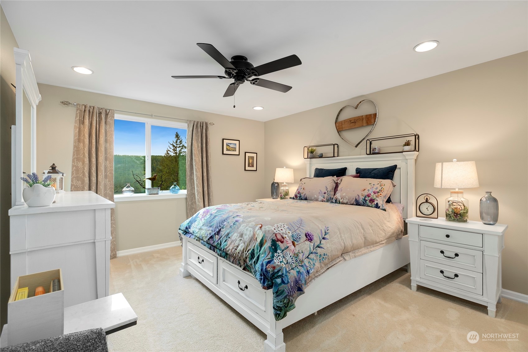 1124 Summit Lake Shore Road Northwest Olympia, WA 98502 - Photo 23 of 40 a bed room with a bed and a dresser