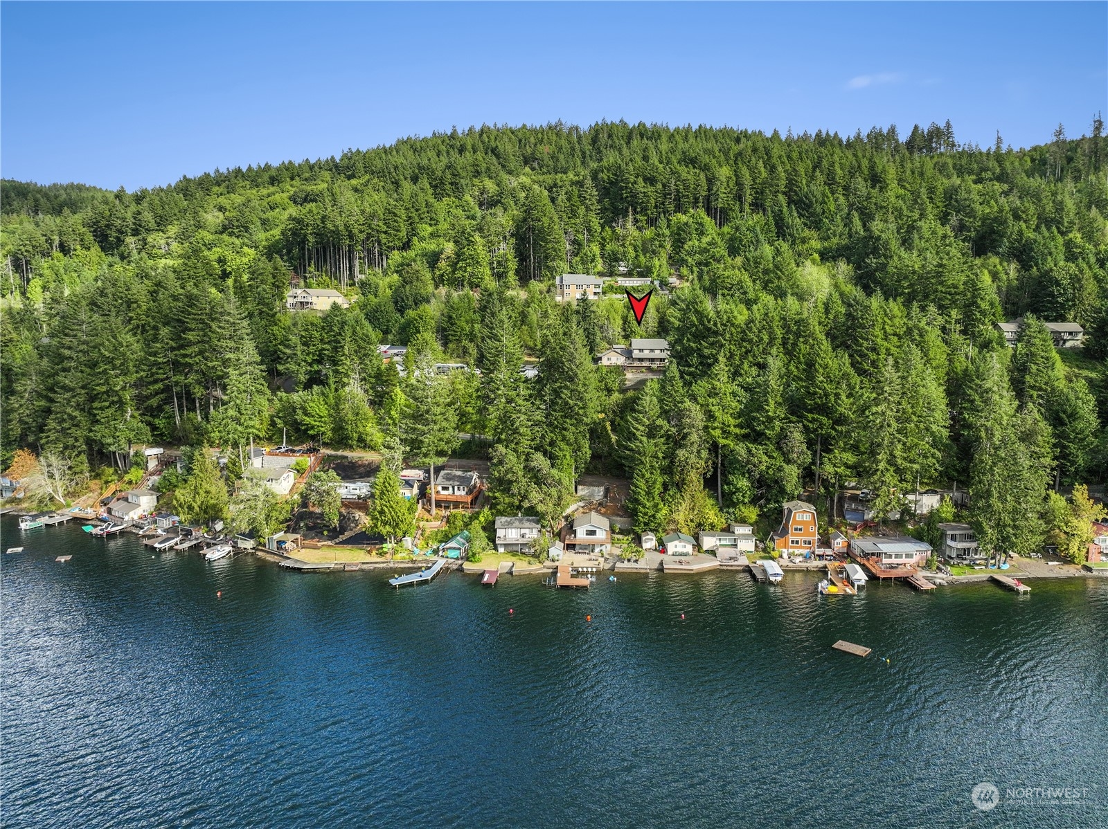 1124 Summit Lake Shore Road Northwest Olympia, WA 98502 - Photo 40 of 40 a view of a lake with houses