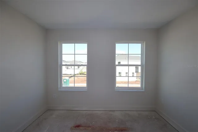 an empty room with a window
